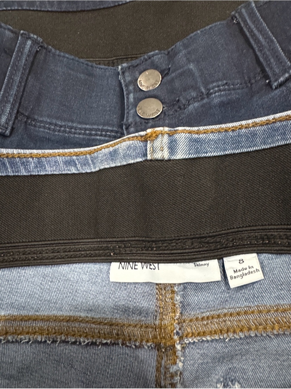 Two Nine West Stretch Skinny Jeans /Light Blue Two-Tone